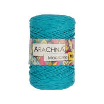 Пряжа ARACHNA " Macrame Mini" 80% хлопок, 20% полиэстер 4 * 250г 200 м №13 бирюзовый. Цена за упаковку 4 шт