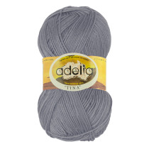 Пряжа ADELIA "TINA" 100% акрил 5 * 100 г 308 м №104 св.серый. Цена за упаковку 5 шт