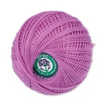 Пряжа ПНК Кирова " Ирис" 100% мерсеризованный хлопок 25 г 150 м №1706 сирень. Цена за упаковку 20 шт