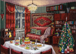 Набор для вышивания " PANNA" " Золотая серия" GM- 7480 " Новогодняя ностальгия" 40 х 27. 5 см