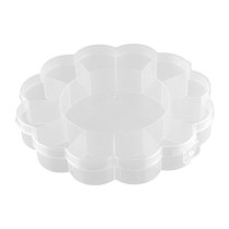  Контейнер для бисера ромашка пластик OM- 013 прозрачный