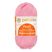 Пряжа Пехорская ПТ " Жемчужная" 50% хлопок, 50% вискоза 100 г 425 м №020 розовый. Цена за упаковку 5 шт