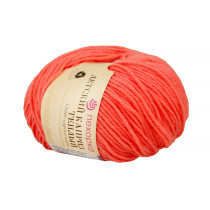 Пряжа Пехорская ПТ " Детский каприз теплый" 50% мериносовая шерсть, 50% фибра 50 г 125 м №1128 красный коралл. Цена за упаковку 10 шт