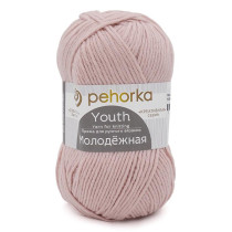 Пряжа Пехорская ПТ " Молодежная" 91% акрил, 9% полиамид 200 г 280 м №868 пудра. Цена за упаковку 5 шт