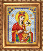 Рисунок на ткани для вышивки бисером И-5066 Пресвятая Богородица Скоропослушница 13,5х17см