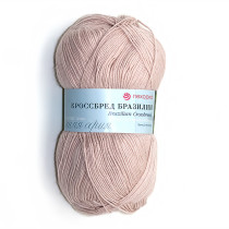 Пряжа Пехорская ПТ " Кроссбред Бразилии" 50% мериносовая шерсть, 50% акрил 100 г 500 м №374 розовый беж. Цена за упаковку 5 шт
