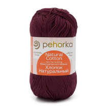 Пряжа Пехорская ПТ " Хлопок натуральный" 100% хлопок 100 г 425 м №191 ежевика. Цена за упаковку 5 шт