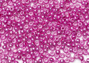 Бисер Чехия круглый 10/0 50г 18377 малиновый/металлик