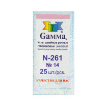 Иглы для шитья ручные " Gamma" N- 261 гобеленовые №14 25 шт. в конверте острые