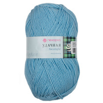 Пряжа Пехорская ПТ " Удачная" 50% шерсть, 50% акрил 100 г 250 м №005 голубой. Цена за упаковку 5 шт