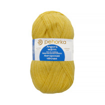 Пряжа Пехорская ПТ " Ангорская теплая" 60% акрил, 40% шерсть 100 г 480 м №075 желтая роза. Цена за упаковку 5 шт