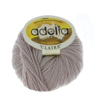 Пряжа ADELIA " CLAIRE" 50% шерсть, 50% акрил 10 * 50г 138 м №502 св. бежевый. Цена за упаковку 10 шт
