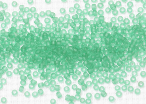Бисер Япония круглый 15/0 10 г 0072F темный перидот, матовый прозрачный