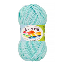 Пряжа ALPINA "KATRIN" 100% мерсеризованный хлопок 10 * 50г 140 м №4019 св.голубой-св.бирюзовый-голубой. Цена за упаковку 10 шт
