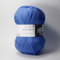 Пряжа Пехорская ПТ " Народная" Шерсть- 30%, Акрил- 70% 100 г 220 м №420 арктика. Цена за упаковку 5 шт