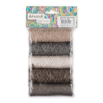 Пряжа ARACHNA " Fibra" Ассорти 100% полиэфир 5 х 20 г 110 м №02