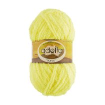 Пряжа ADELIA " SOFIA" 100% полиэстер 10 * 50г 90 м №34 лимонный. Цена за упаковку 10 шт