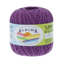 Пряжа ALPINA "LENA" 100% мерсеризованный хлопок 10 * 50г 280 м №43 т.сиреневый. Цена за упаковку 10 шт