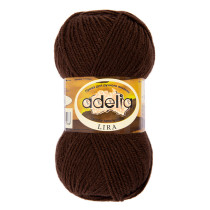 Пряжа ADELIA " LIRA" 100% акрил 10 * 50г 200 м №22 коричневый. Цена за упаковку 10 шт