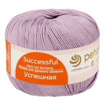 Пряжа Пехорская ПТ " Успешная" 100% мерсеризованный хлопок 50 г 220 м №178 св. сиреневый. Цена за упаковку 10 шт
