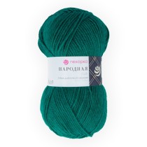 Пряжа Пехорская ПТ " Народная" Шерсть- 30%, Акрил- 70% 100 г 220 м №573 т. изумруд. Цена за упаковку 5 шт