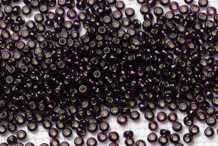 Бисер Чехия круглый 10/0 50г 27080 тёмно-сиреневый