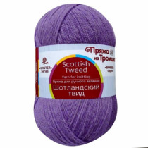 Пряжа из Троицка " Шотландский твид" 100% шерсть 10 * 100 г 360 м №1458 Фиалковый меланж. Цена за упаковку 10 шт