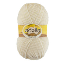 Пряжа ADELIA "ZOLTAN" 100% шерсть 5 * 100 г 115 м №111 БЕЛЫЙ. Цена за упаковку 5 шт.