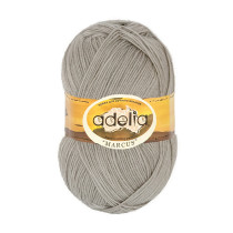 Пряжа ADELIA " MARCUS" 60% полиэстер, 40% шерсть 5 * 100 г 375 м №18 св. серый. Цена за упаковку 5 шт
