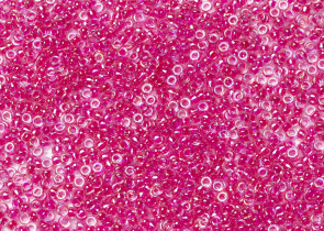 Бисер Япония MIYUKI Seed Beads 15/0 100г 0355 горячий кристалл радужный розовая линия внутри