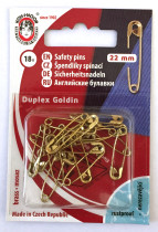 Булавки английские " KOH- I- NOOR" 58 ( 5131 №2/ 0) в блистере 18 шт 22 мм под золото