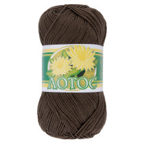 Пряжа ПНК Кирова " Лотос" 100% мерсеризованный хлопок 100 г 250 м №6512 т. коричневый. Цена за упаковку 8 шт