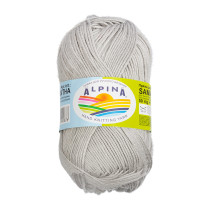 Пряжа ALPINA " SAMANTHA" 75% вискоза, 25% полиэстер 10 * 50г 160 м №04 серебристый. Цена за упаковку 10 шт