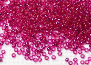 Бисер Япония MIYUKI Seed Beads 15/0 100г 1436 окрашенный малина серебряная линия внутри