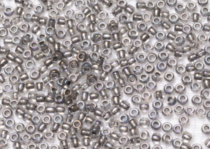 Бисер Япония Toho круглый 11/0 10г 0266 хрусталь/серый золотое сияние, окрашенный изнутри