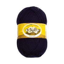 Пряжа ADELIA " LUCAS" 70% шерсть, 30% акрил 5 * 100 г 218 м №33 т. синий. Цена за упаковку 5 шт