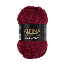 Пряжа ALPINA "HARMONY" 100% мериносовая шерсть 10 * 50г 175 м №09 бордовый. Цена за упаковку 10 шт