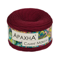 Пряжа ARACHNA " Sling Maxi" 100% хлопок 4 * 300 г ± 30 г 100 м №36 т. бордовый. Цена за упаковку 4 шт