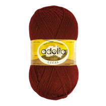 Пряжа ADELIA " LUCAS" 70% шерсть, 30% акрил 5 * 100 г 218 м №08 т. терракотовый. Цена за упаковку 5 шт