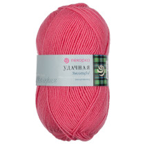 Пряжа Пехорская ПТ " Удачная" 50% шерсть, 50% акрил 100 г 250 м №011 яр. розовый. Цена за упаковку 5 шт