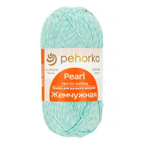 Пряжа Пехорская ПТ " Жемчужная" 50% хлопок, 50% вискоза 100 г 425 м №411 мята. Цена за упаковку 5 шт