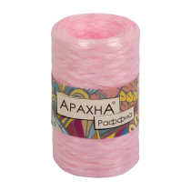 Пряжа ARACHNA " Raffia" 100% полипропилен 5 * 50г ± 10 г 200 м №12 св. розовый. Цена за упаковку 5 шт