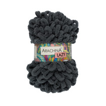Пряжа ARACHNA "LAZY" 100% микрополиэстер 5 * 100 г 8.5 м №19 т.серый. Цена за упаковку 5 шт