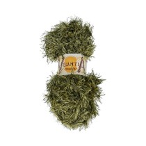 Пряжа VISANTIA " TRAFKA" меланжевая №2 100% полиэстер 5 * 100 г 100 м №3001 золото- черный. Цена за упаковку 5 шт