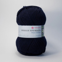 Пряжа Пехорская ПТ " Зимняя премьера" 50% мериносовая шерсть, 50% акрил 100 г 150 м №004 т. синий. Цена за упаковку 10 шт