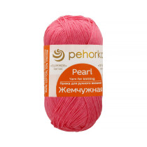 Пряжа Пехорская ПТ " Жемчужная" 50% хлопок, 50% вискоза 100 г 425 м №011 яр. розовый. Цена за упаковку 5 шт