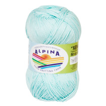 Пряжа ALPINA " XENIA" 100% мерсеризованный хлопок 10 * 50г 240 м №139 св. бирюза. Цена за упаковку 10 шт