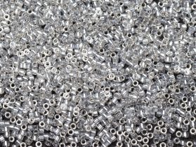 Бисер Япония MIYUKI Delica цилиндр 11/0 50 г DB-1231 серый туман прозрачный блестящий