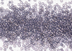Бисер Япония круглый 15/0 10 г 0455 бледная глициния, золотое сияние