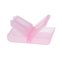  Контейнер для бисера пластик T- 34 розовый\ прозрачный